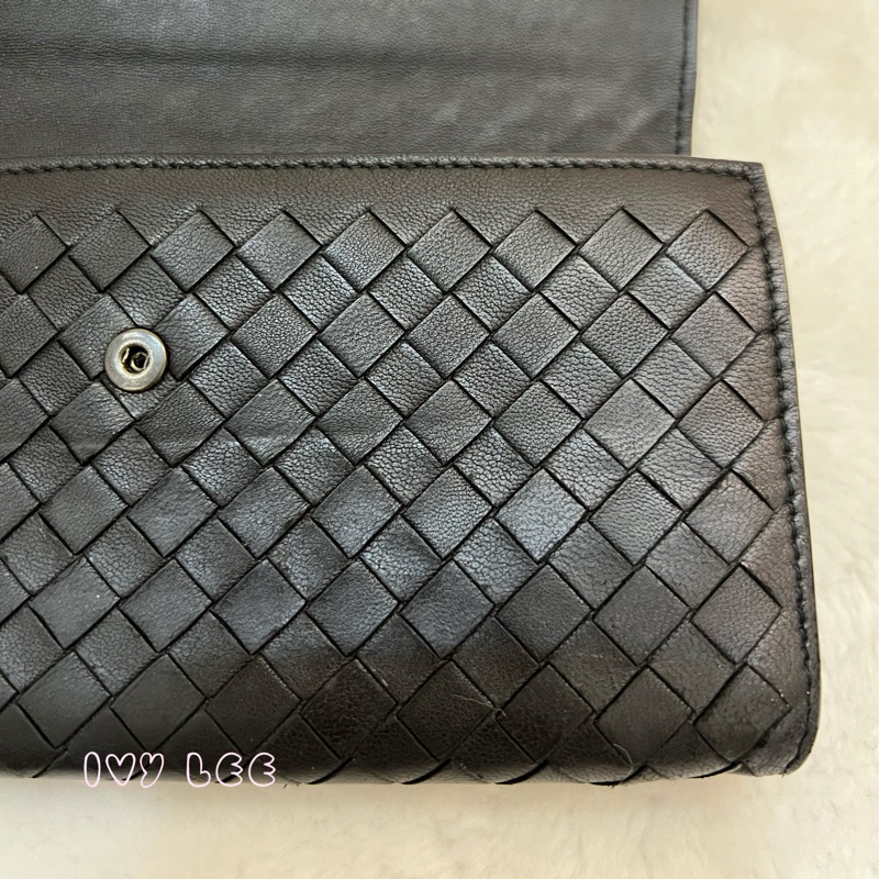 BOTTEGA VENETA 黑色 經典 編織長夾 正品 二手精品-27