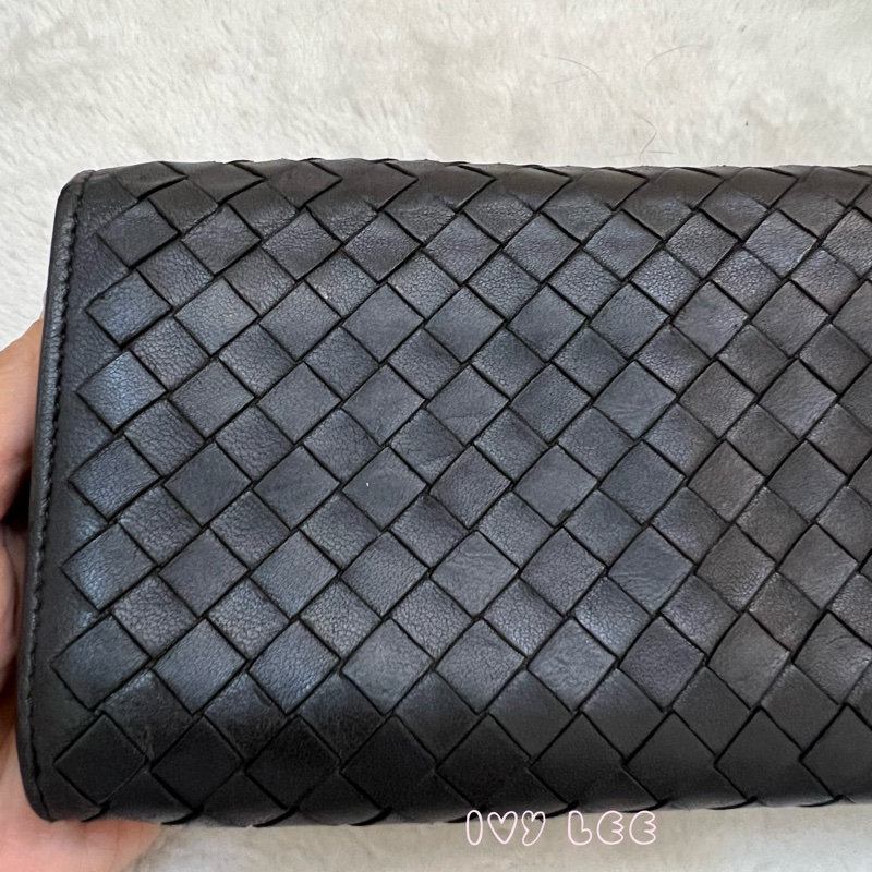 BOTTEGA VENETA 黑色 經典 編織長夾 正品 二手精品-28