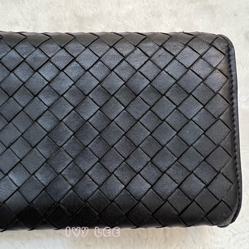 BOTTEGA VENETA 黑色 經典 編織長夾 正品 二手精品-29