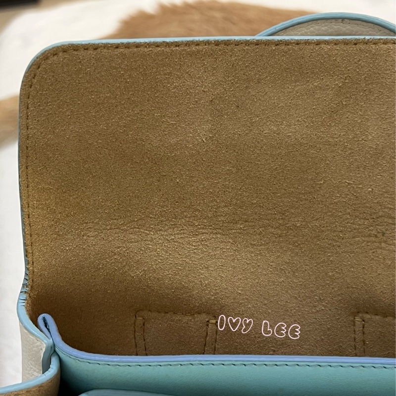MCM Mini Milla 兩用手提包 斜背包 象牙白 水藍 正品 二手精品-28