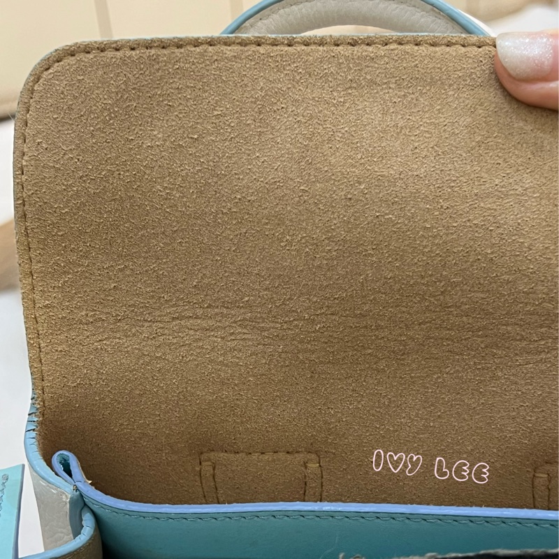 MCM Mini Milla 兩用手提包 斜背包 象牙白 水藍 正品 二手精品-30