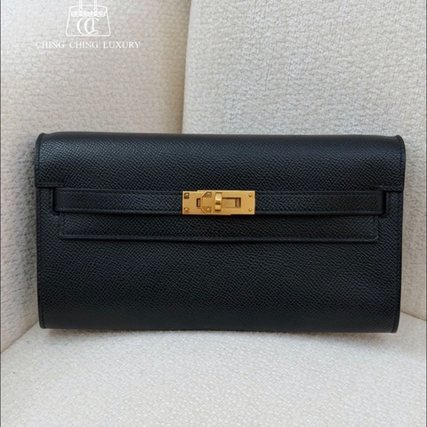 🌈Hermes🧡Kelly to go🧡黑色金扣🌟98新🌈Epsom皮🌟kellytogo🌟kelly🌟愛馬仕🌟