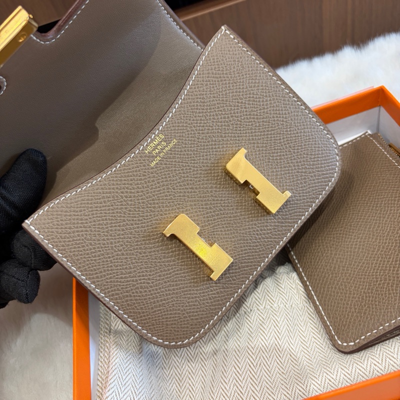 🌈Hermes🧡Constance Slim🧡大象灰金扣🧡未使用閑置🌈Epsom皮🌟有盒🧡有貼膜🌟constanceslim🌟Constance🌟hermeswallet🌟愛馬仕🌟-1