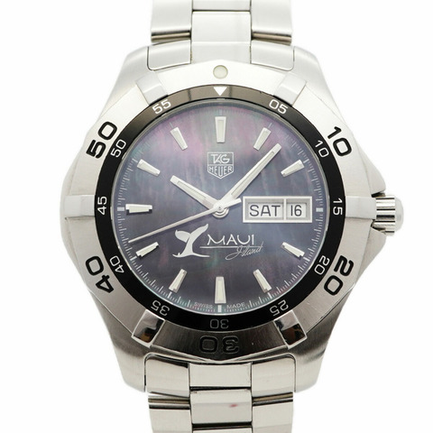 TAG Heuer 豪雅競潛系列 Maui 日曆星期顯示 WAF2012 黑色錶盤男士腕錶
