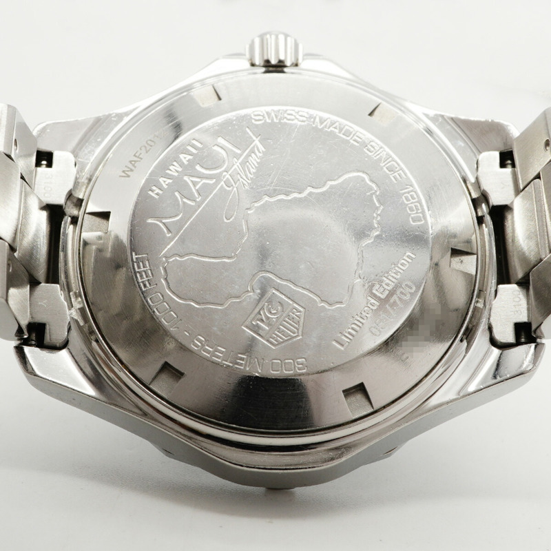TAG Heuer 豪雅競潛系列 Maui 日曆星期顯示 WAF2012 黑色錶盤男士腕錶-4