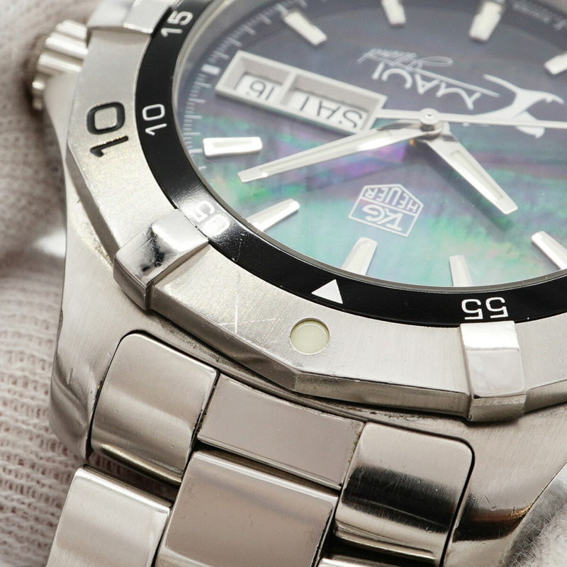 TAG Heuer 豪雅競潛系列 Maui 日曆星期顯示 WAF2012 黑色錶盤男士腕錶-6