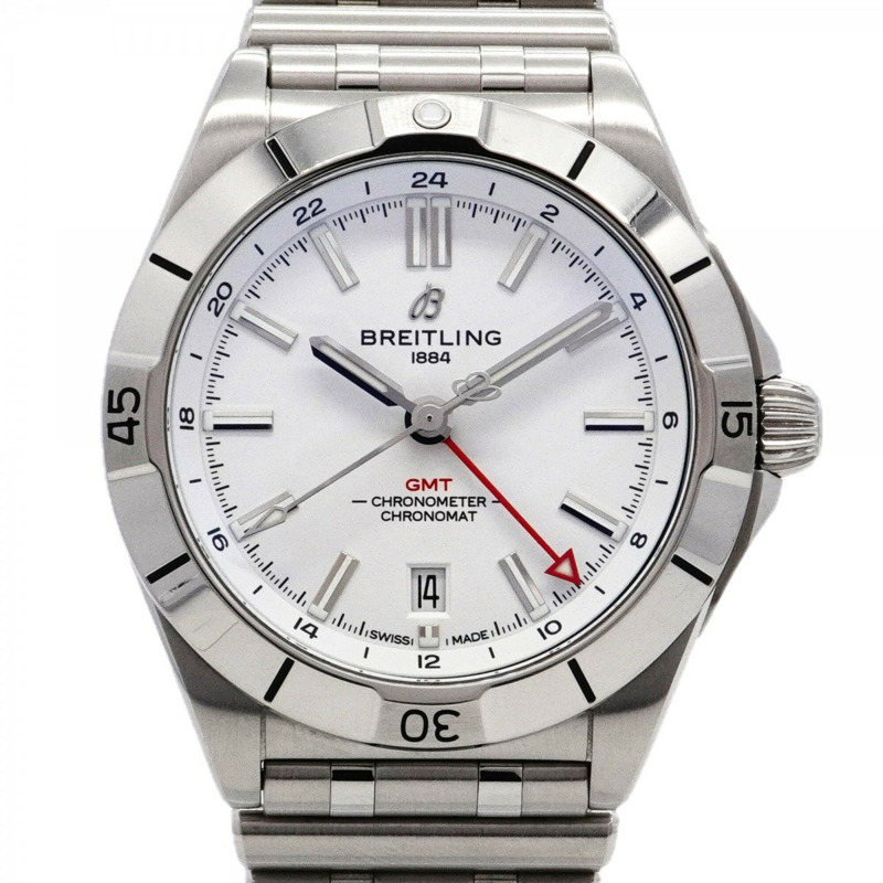 百年靈 Chronomat 40 A32398 白色錶盤男士腕錶-0