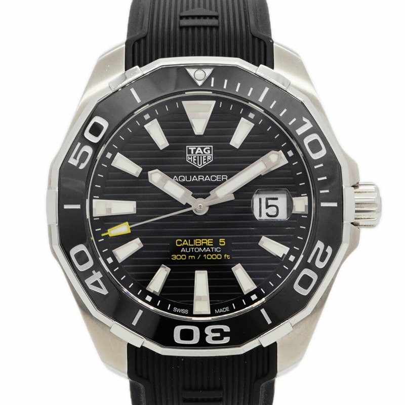 TAG Heuer Aquaracer WAY201A 黑色錶盤男士手錶-0