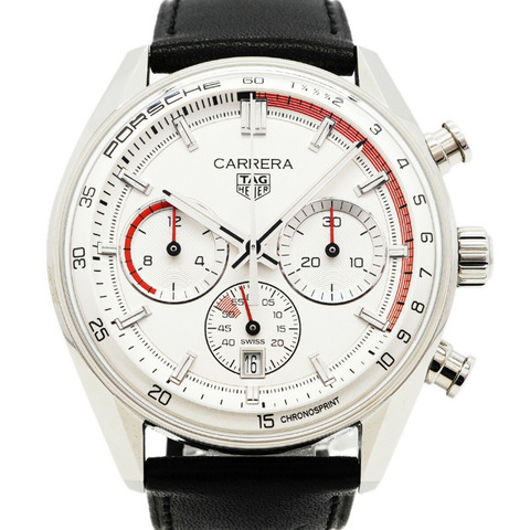 TAG Heuer Carrera Chronosprint Porsche CBS2011 銀色錶盤男士腕錶