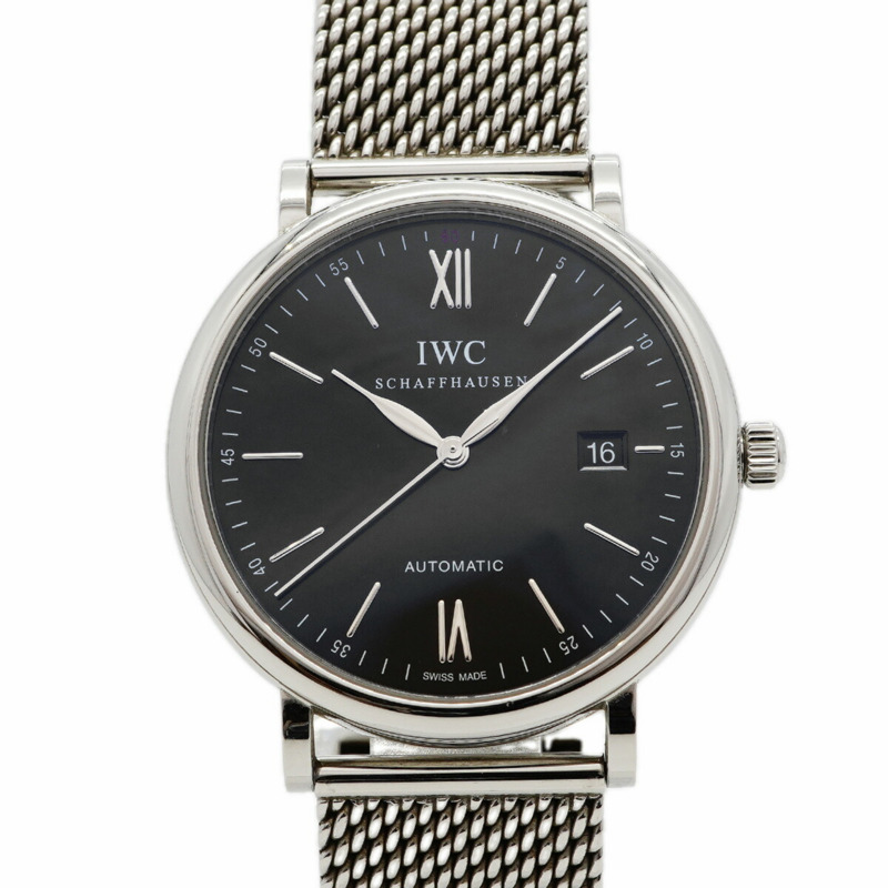 IWC萬國錶沙夫豪森Portofino IW356506黑色錶盤男士腕錶-0