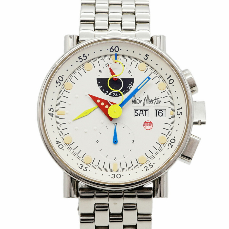 Alain Silberstein Chronobauhaus LWO5100 白色錶盤男士腕錶-0