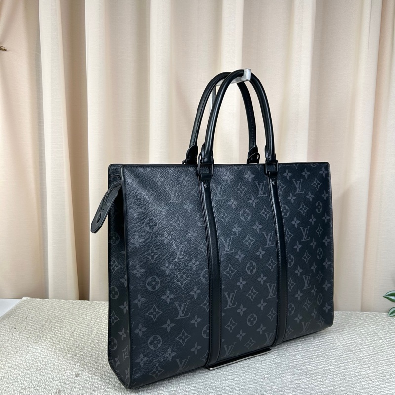 LV路易威登黑色老花手提公文包 經典老花 黑色皮包-2