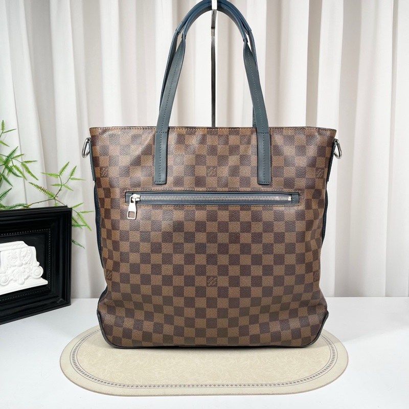 LV路易威登 少肩帶 棋盤格公文包 棕色帆布 男女都能用-1