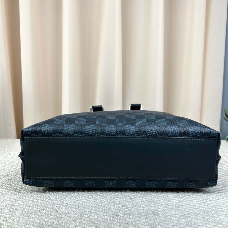 LV路易威登藍色棋盤格手提公文包 98新 經典棋盤格-4