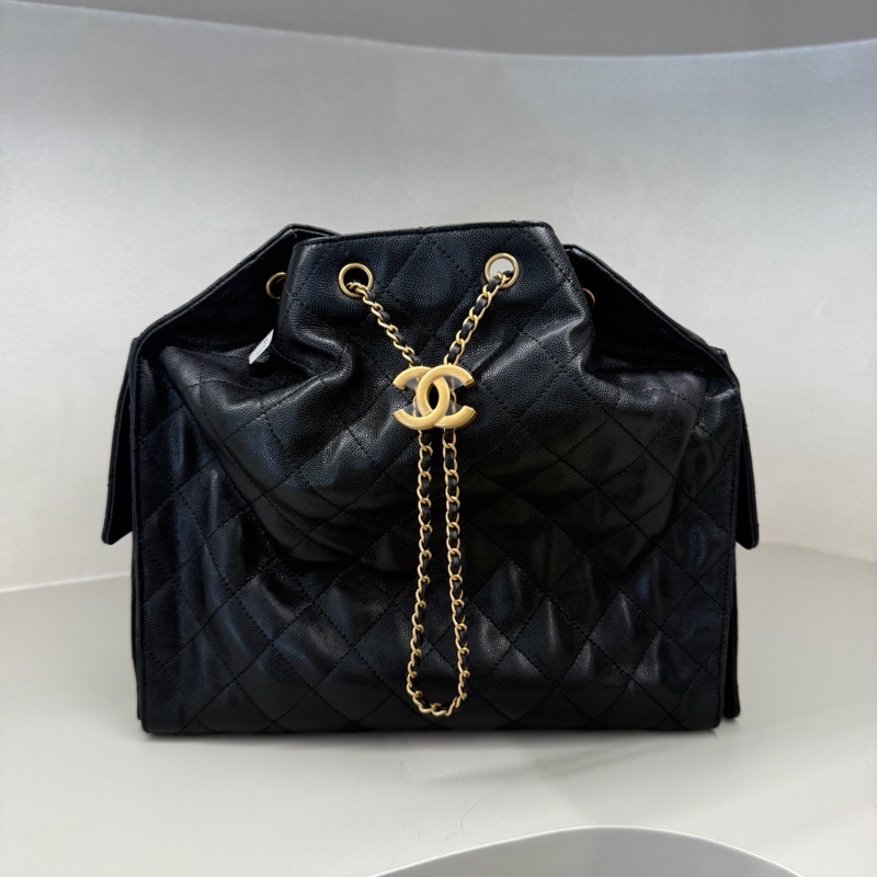 Chanel 25bag 黑金中號-8