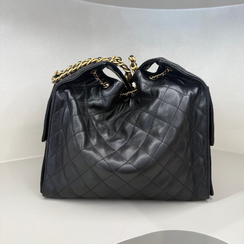 Chanel 25bag 黑金中號-9