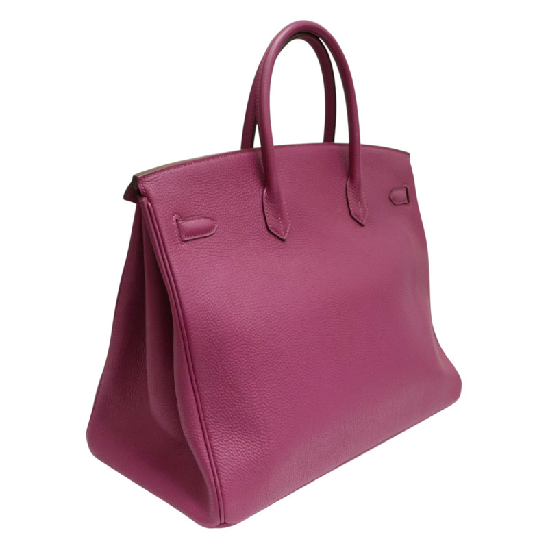 玫粉色 Togo牛皮 Birkin 40 柏金包 手提包 □Q刻 銀扣【HERMES 愛馬仕】-1