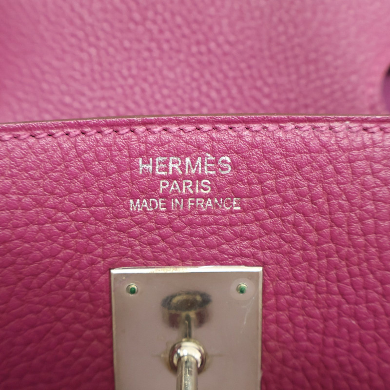 玫粉色 Togo牛皮 Birkin 40 柏金包 手提包 □Q刻 銀扣【HERMES 愛馬仕】-5
