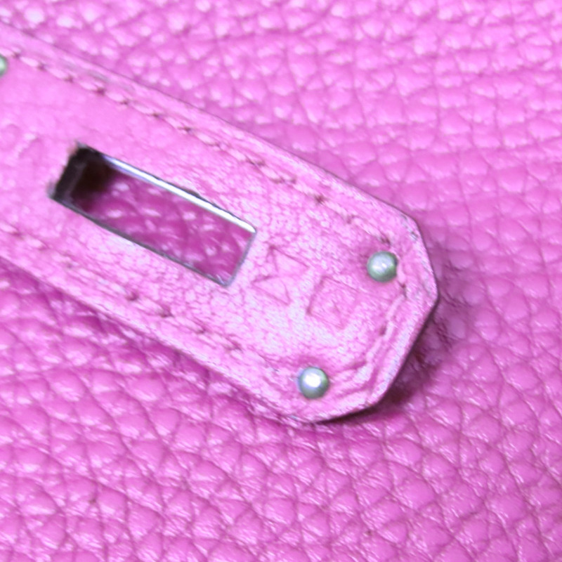 玫粉色 Togo牛皮 Birkin 40 柏金包 手提包 □Q刻 銀扣【HERMES 愛馬仕】-6