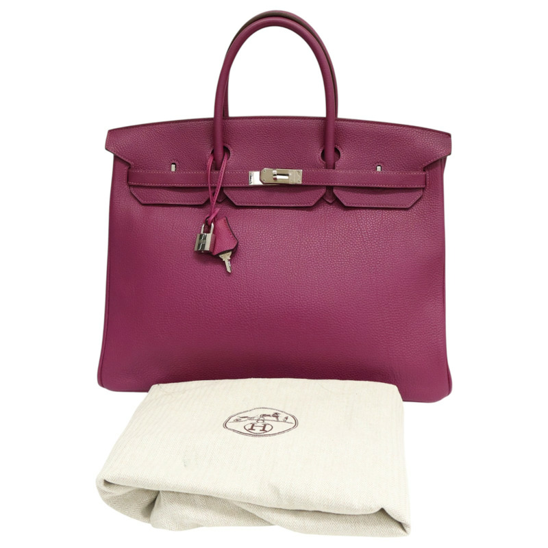 玫粉色 Togo牛皮 Birkin 40 柏金包 手提包 □Q刻 銀扣【HERMES 愛馬仕】-10