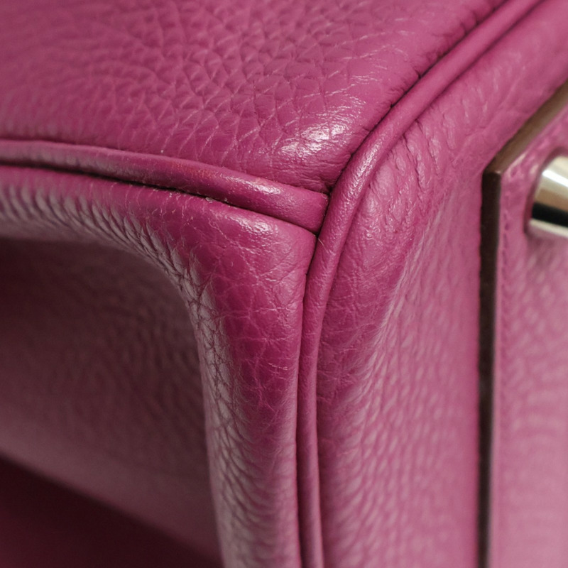 玫粉色 Togo牛皮 Birkin 40 柏金包 手提包 □Q刻 銀扣【HERMES 愛馬仕】-12