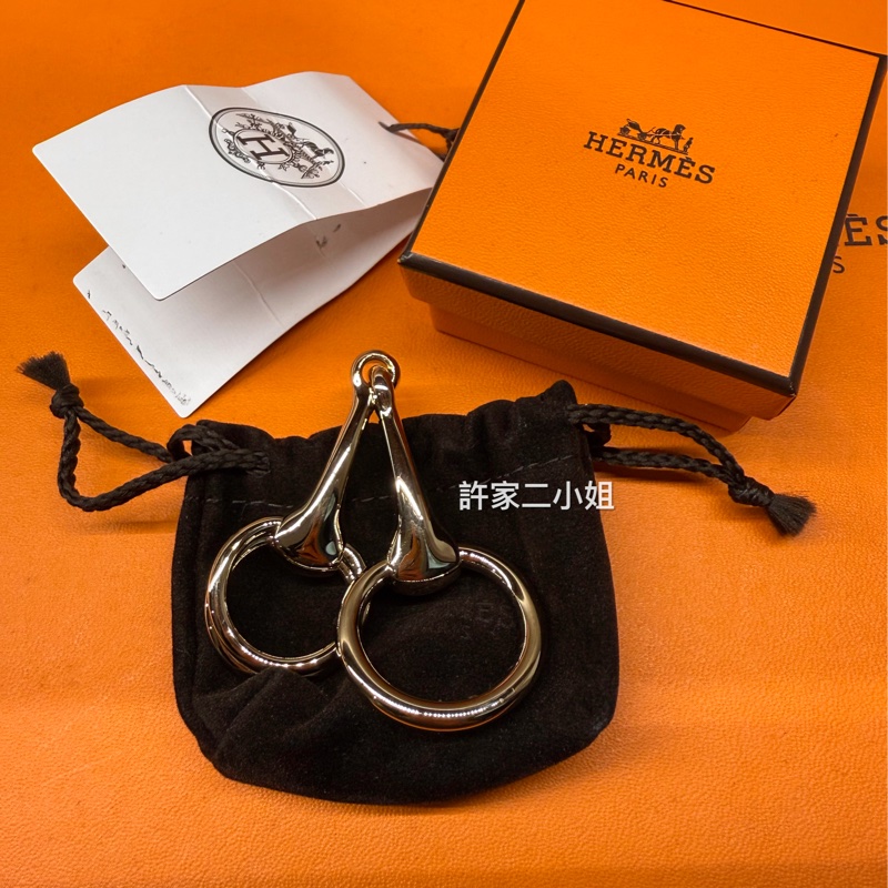 Hermes 98新閒置 Mors 90絲巾環/無鉛仿銅色-0