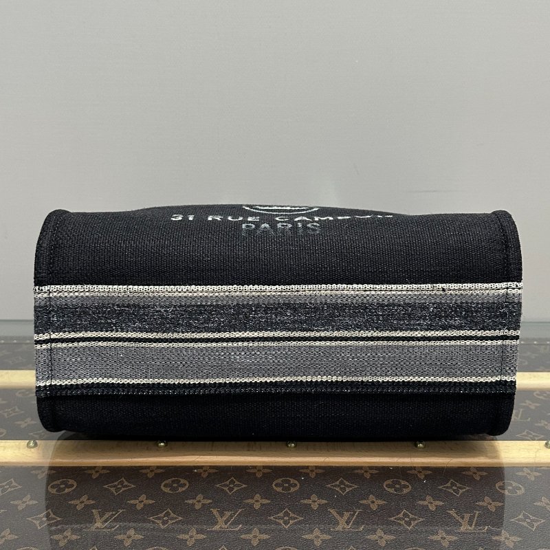 CHANEL 條紋中號肩背沙灘包 34*27*15 98新配件塵袋-5