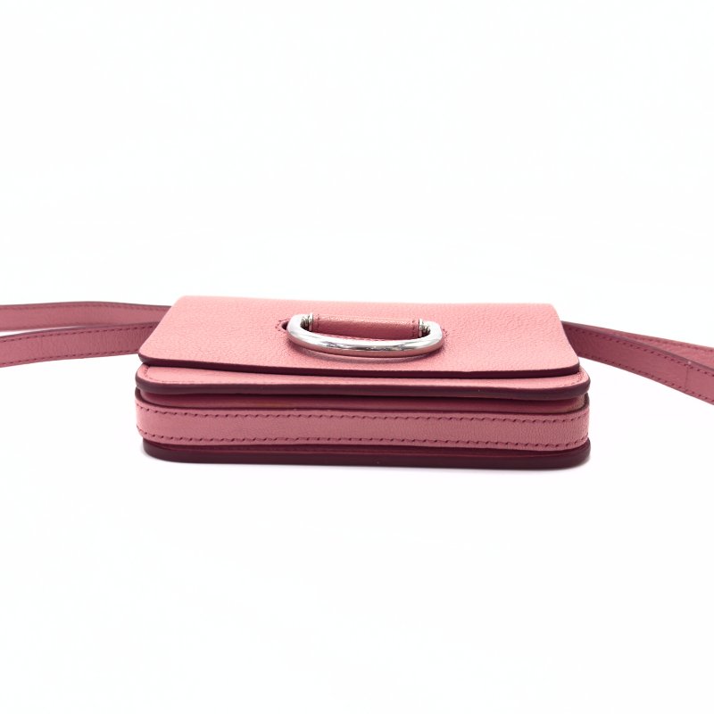 BURBERRY 粉色D扣肩背斜背包17*13*3 98新配件塵袋-3