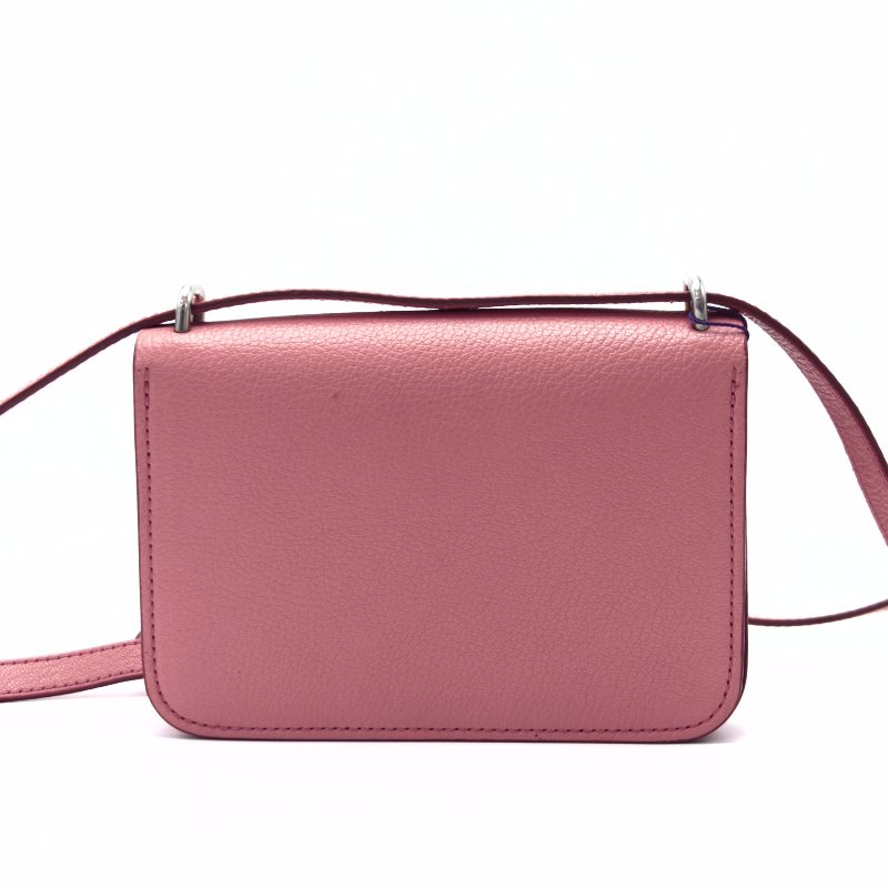 BURBERRY 粉色D扣肩背斜背包17*13*3 98新配件塵袋-5