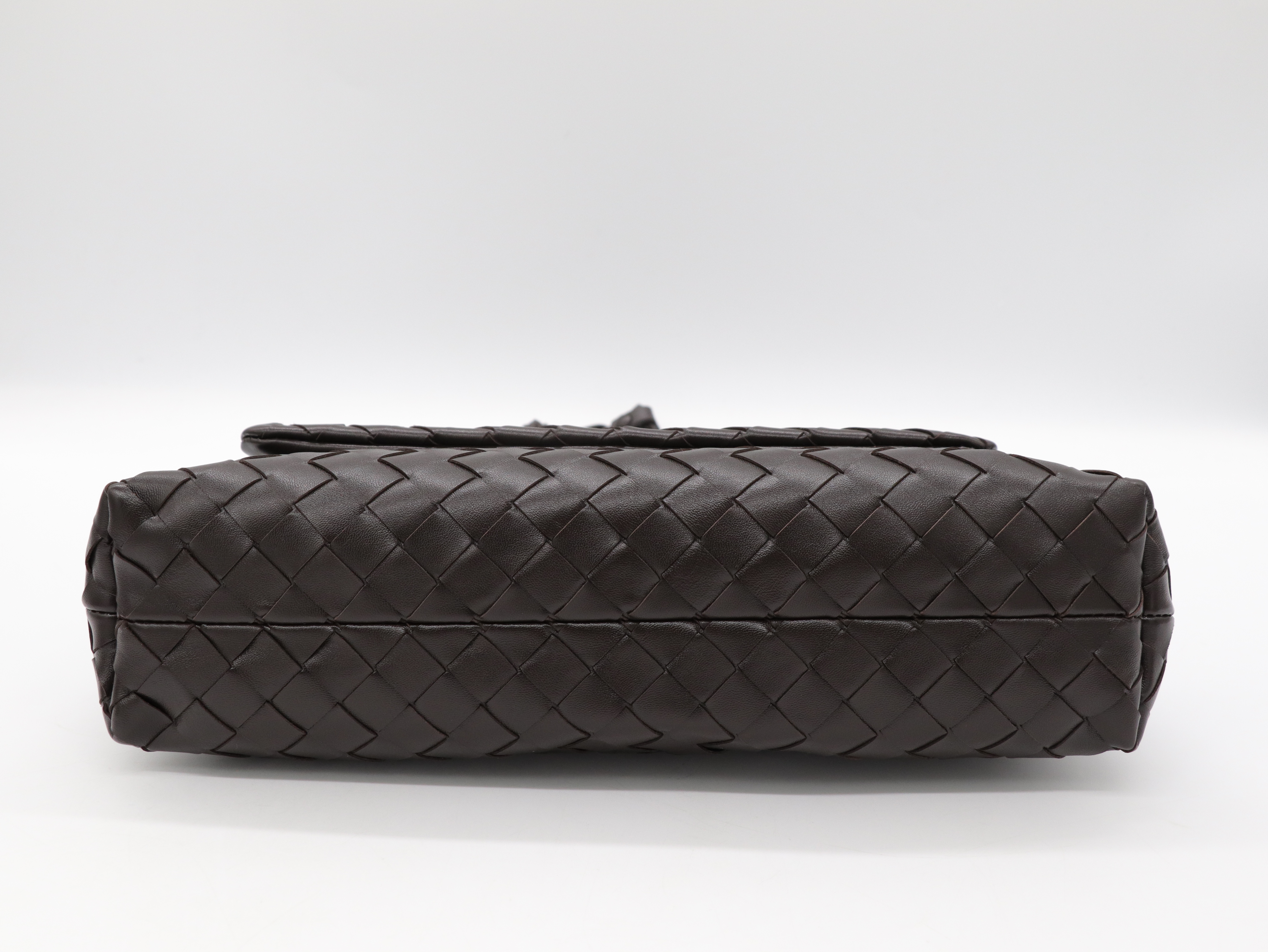 Bottega Veneta 寶緹嘉 深咖啡色 編織 肩背包 Giorno Intrecciato leather shoulder bag-10