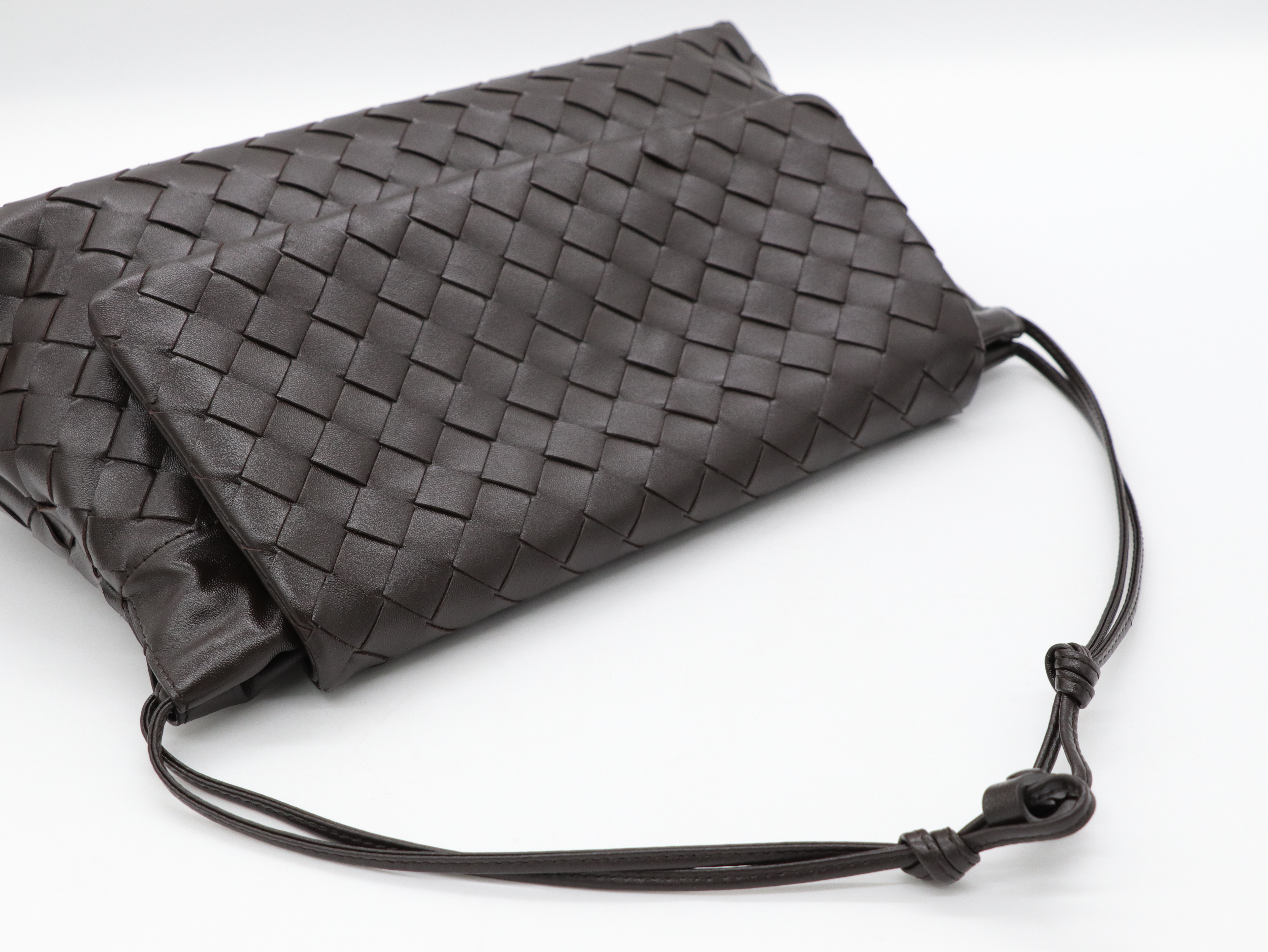 Bottega Veneta 寶緹嘉 深咖啡色 編織 肩背包 Giorno Intrecciato leather shoulder bag-12