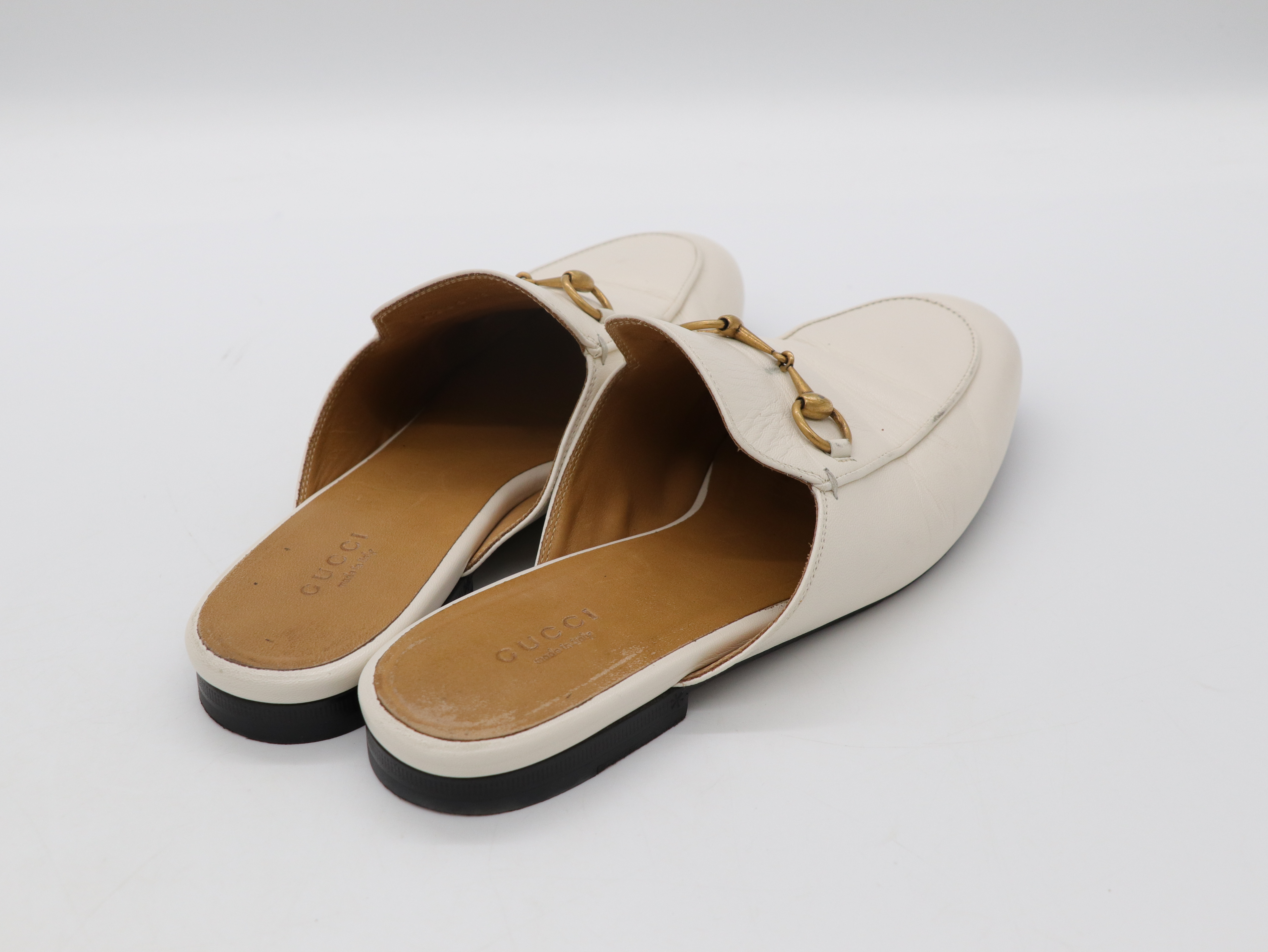 GUCCI 古馳 白色 Gucci Princetown leather mules 穆勒鞋 拖鞋-4