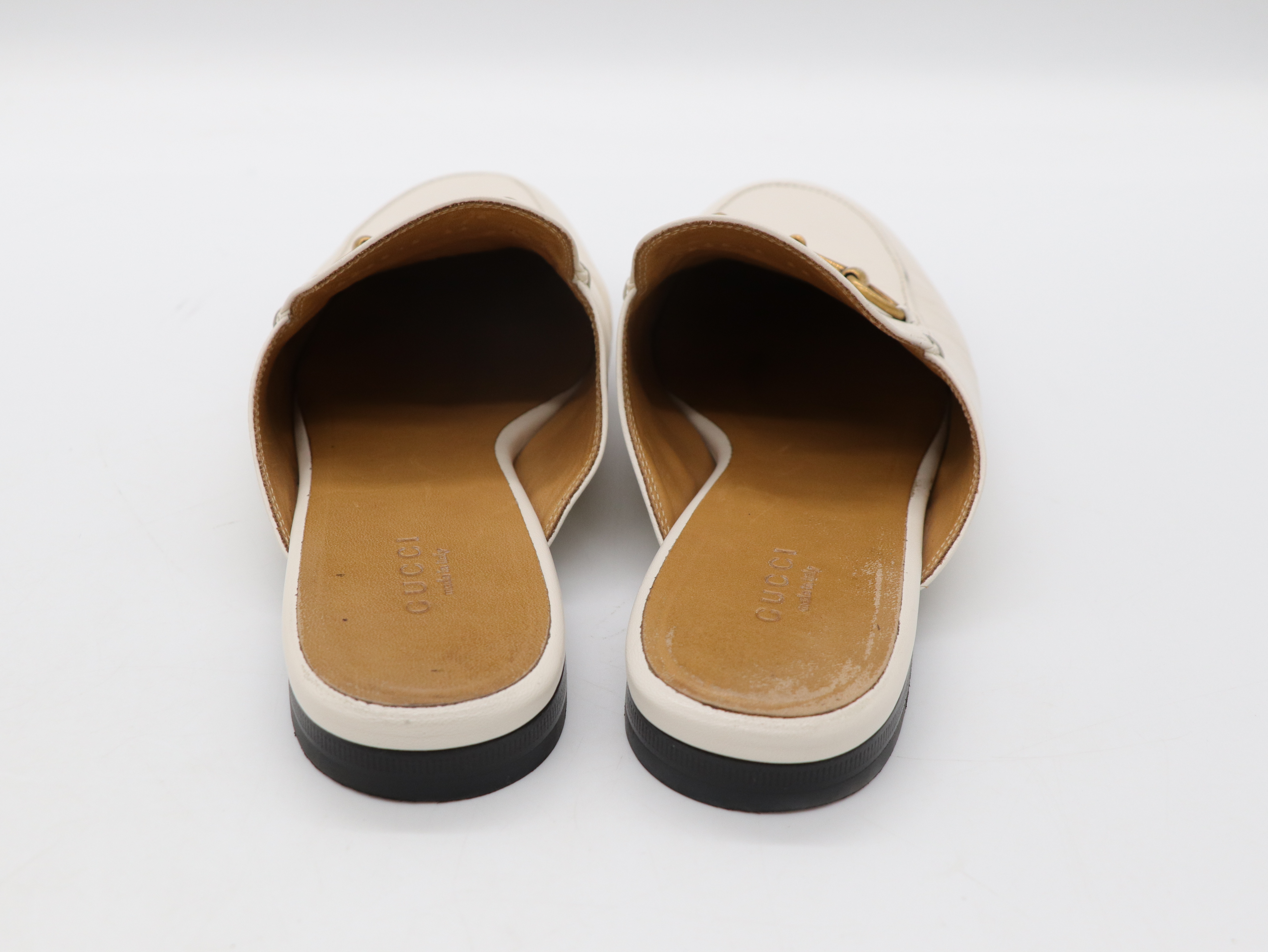 GUCCI 古馳 白色 Gucci Princetown leather mules 穆勒鞋 拖鞋-5