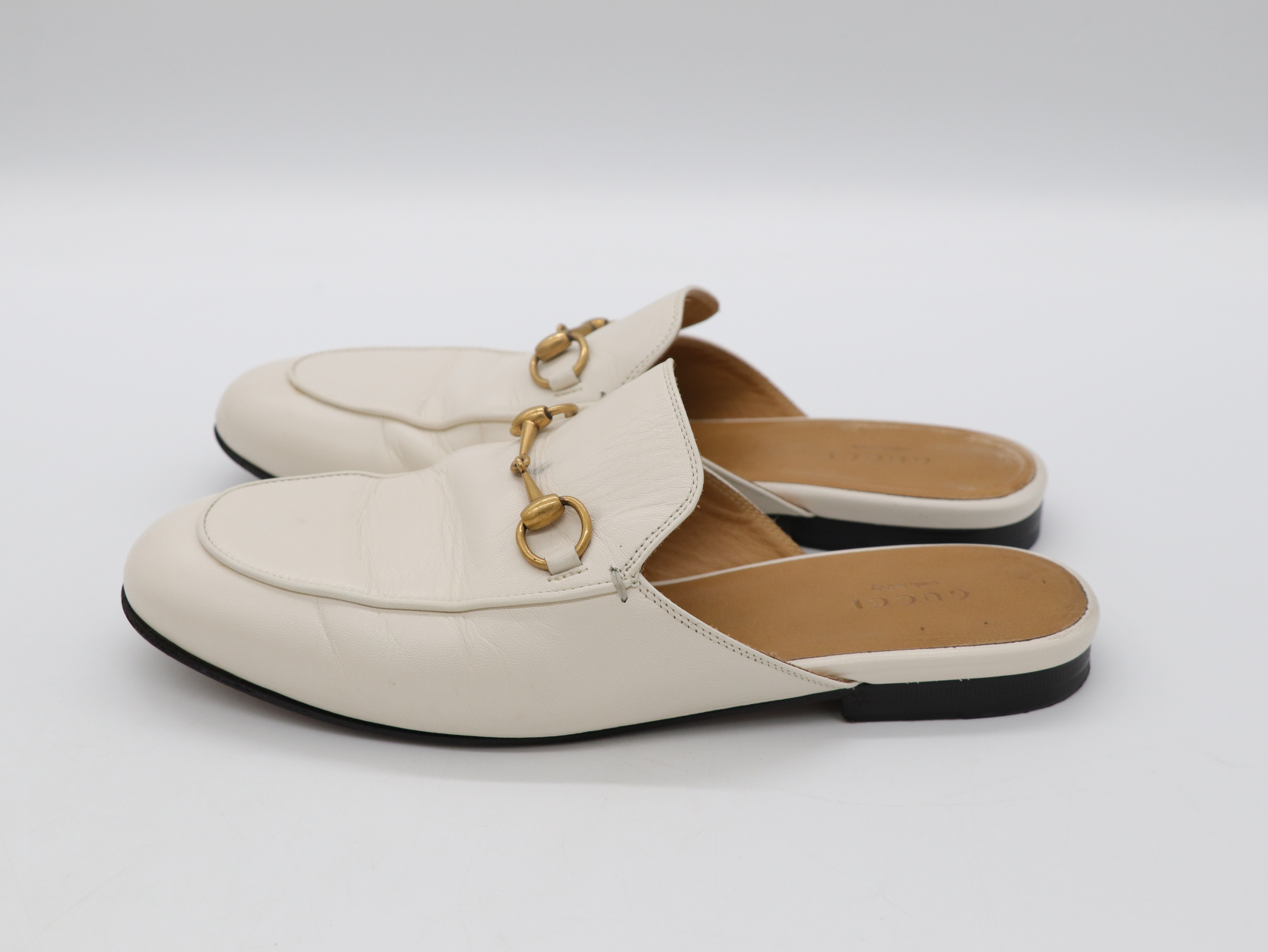 GUCCI 古馳 白色 Gucci Princetown leather mules 穆勒鞋 拖鞋-7