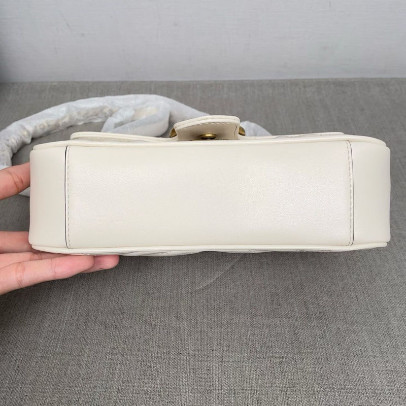 古驰Gucci Marmont 22奶白马梦 链条包, 尺寸: 宽22*厚6*高14cm-3