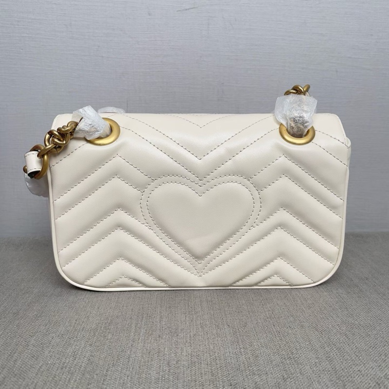 古驰Gucci Marmont 22奶白马梦 链条包, 尺寸: 宽22*厚6*高14cm-6