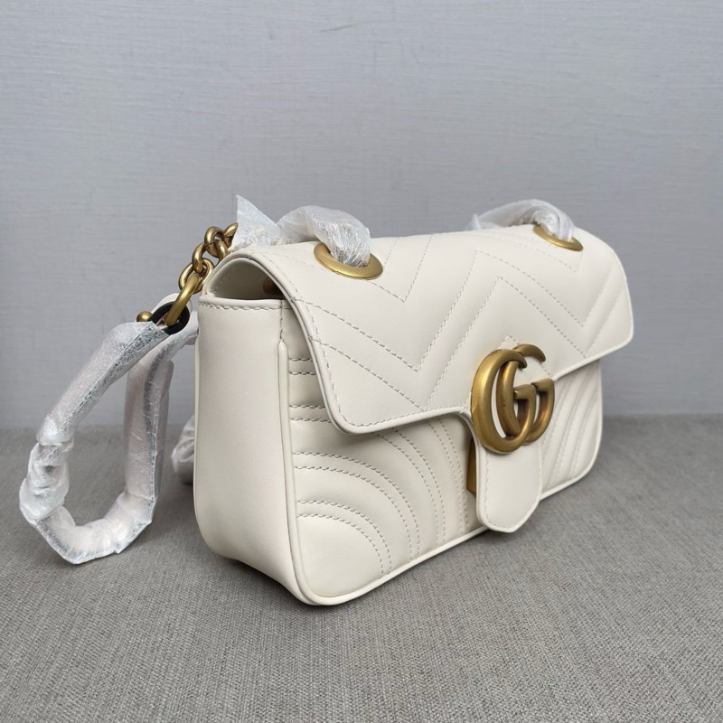 古驰Gucci Marmont 22奶白马梦 链条包, 尺寸: 宽22*厚6*高14cm-8