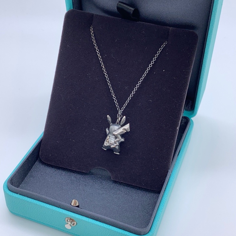 TIFFANY & CO.蒂芙尼 & 夢可寶 皮卡丘鑲鑽吊墜項鍊,聯名款-1