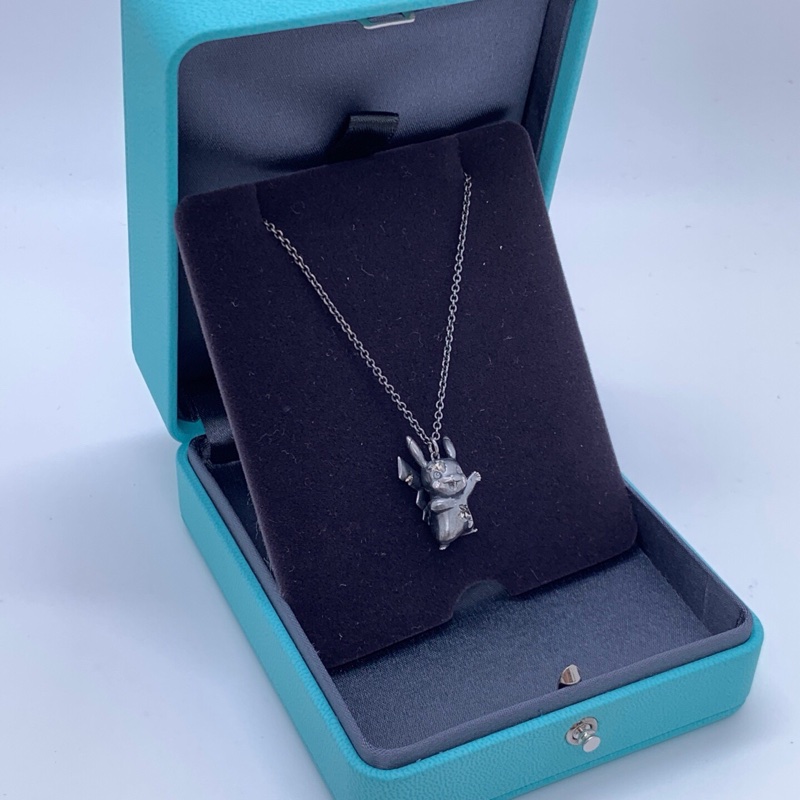 TIFFANY & CO.蒂芙尼 & 夢可寶 皮卡丘鑲鑽吊墜項鍊,聯名款-3
