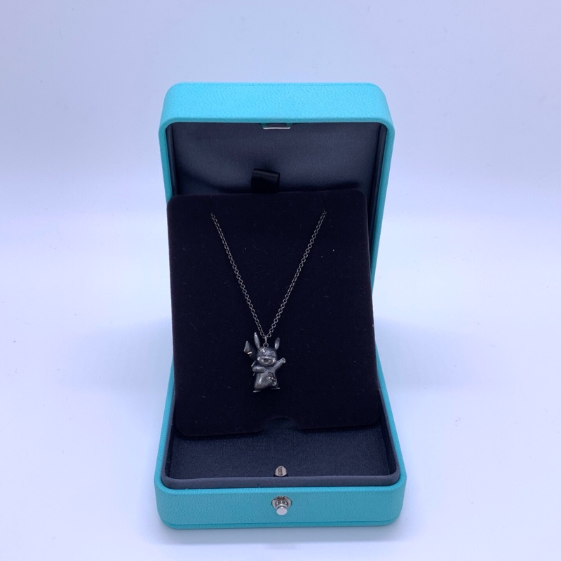 TIFFANY & CO.蒂芙尼 & 夢可寶 皮卡丘鑲鑽吊墜項鍊,聯名款-5