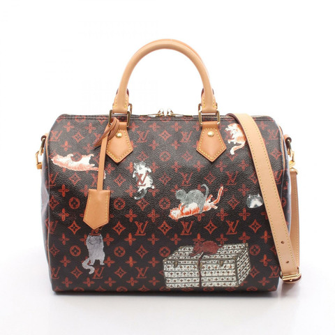 路易威登 Speedy Bandouliere 30 單肩手提包 M44401 帆布皮革二手