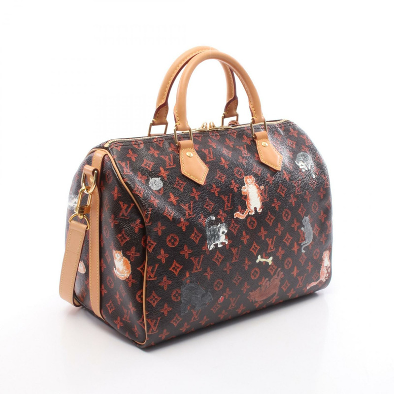 路易威登 Speedy Bandouliere 30 單肩手提包 M44401 帆布皮革二手-1