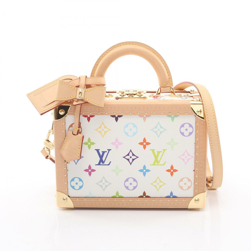 路易威登 LV ™ Petite Valise 單肩手提包 M13125 Monogram Multi 白色-0