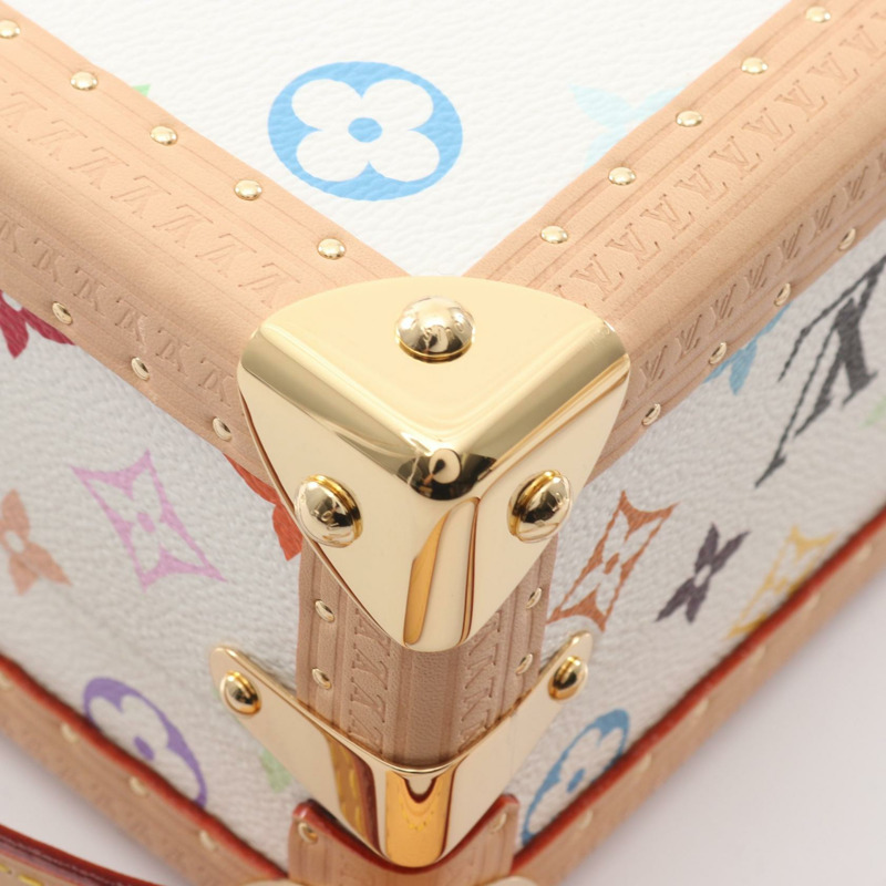 路易威登 LV ™ Petite Valise 單肩手提包 M13125 Monogram Multi 白色-5