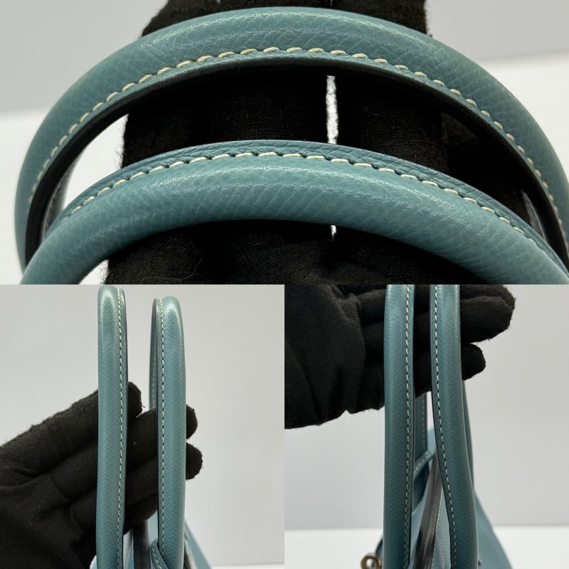 HERMES 愛馬仕 75 Bleu Jean 牛仔藍 BIRKIN 30 EPSOM 口L刻-4