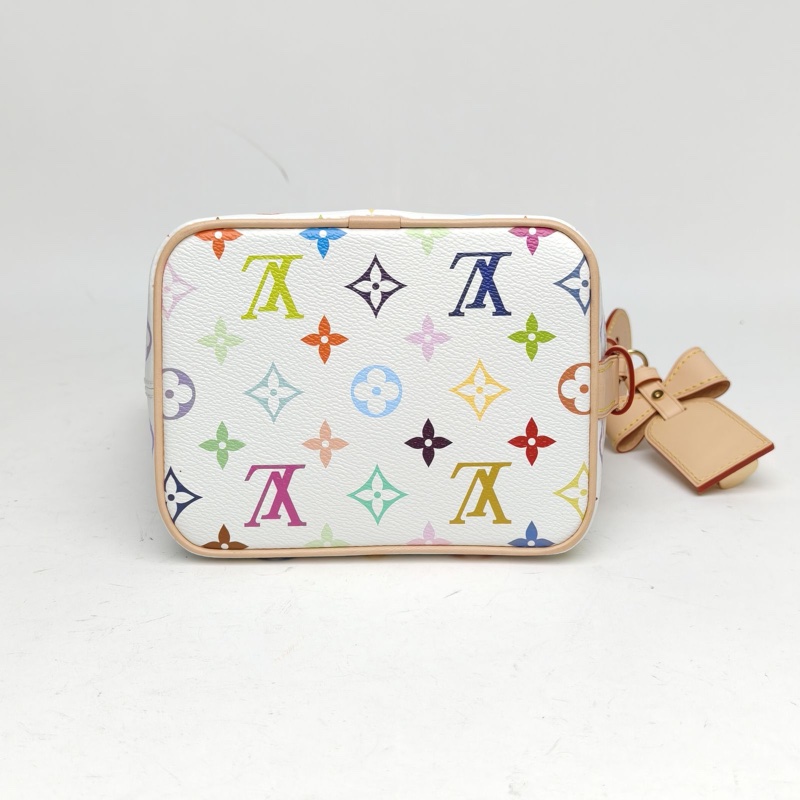 LOUIS VUITTON LVxTMALLINBB村上隆聯名款白三彩金扣晶片肩背包-3