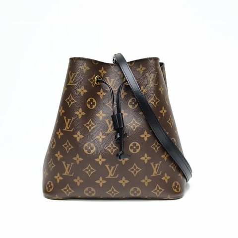 LOUIS VUITTON NÉONOÉ水桶包中號黑色老花PVC金扣肩背包2018