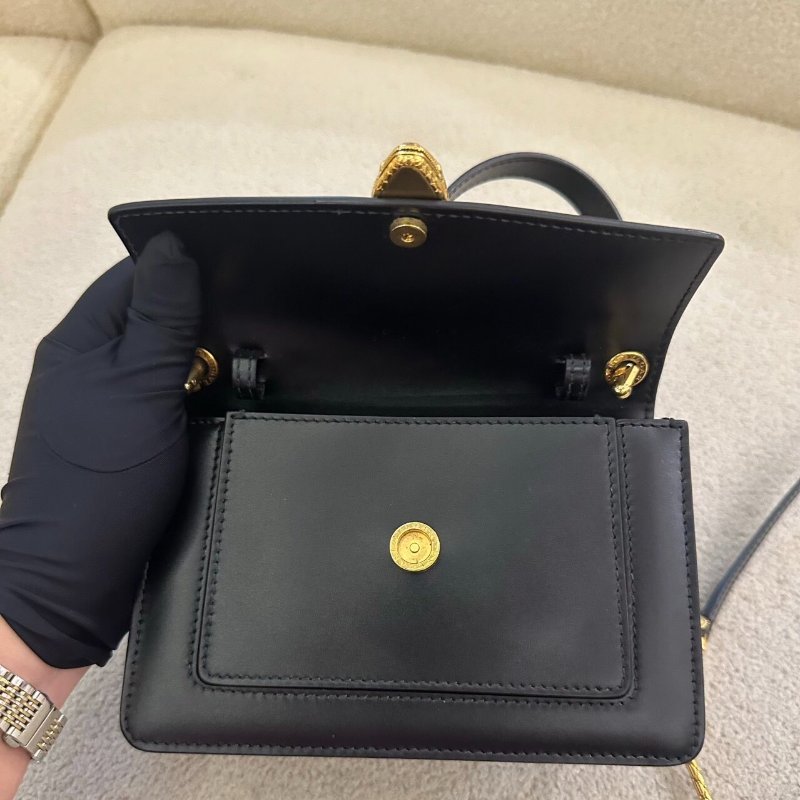 Alexander Wang x Bvlgari 聯名款 黑色蛇頭包 小號 19×6.5×13cm 99新配件塵袋-5