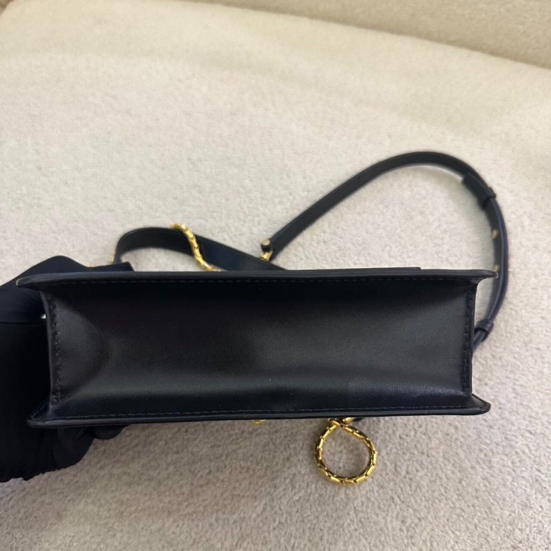 Alexander Wang x Bvlgari 聯名款 黑色蛇頭包 小號 19×6.5×13cm 99新配件塵袋-6