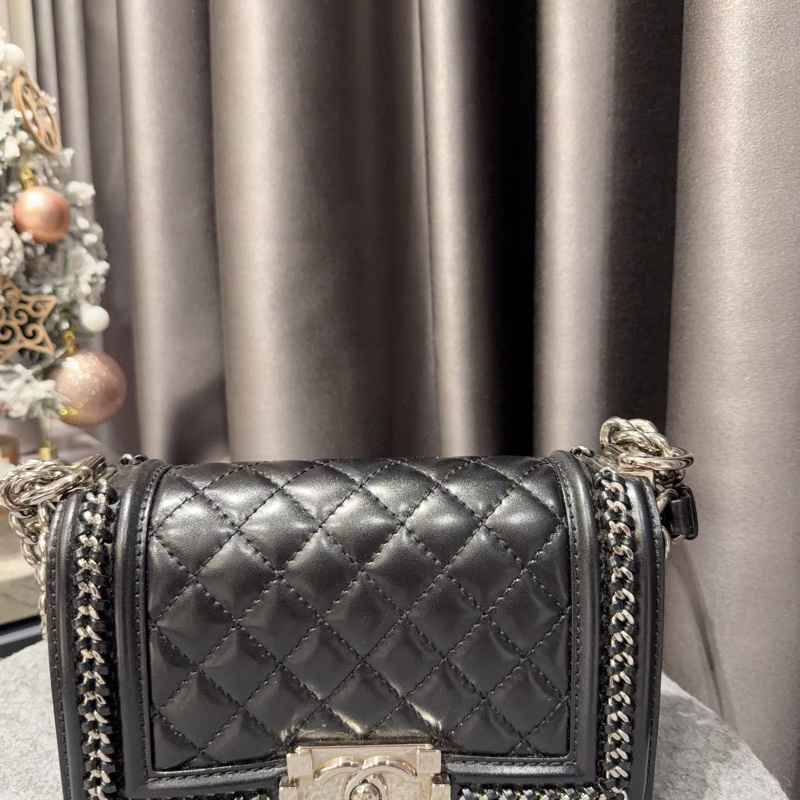 Chanel leboy 滑面牛皮 超好顧 95新-0